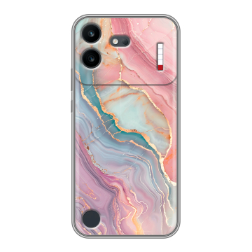 Силиконовый чехол на Nothing Phone (4b) с принтом розовый мрамор