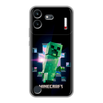 Силиконовый чехол на Nothing Phone (4b) с принтом Майнкрафт Minecraft