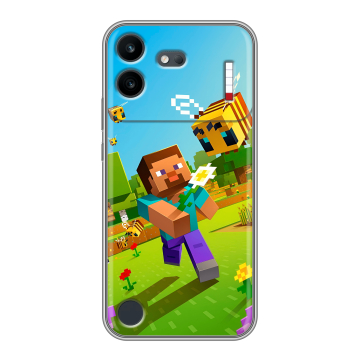 Силиконовый чехол на Nothing Phone (4b) с принтом Майнкрафт Minecraft