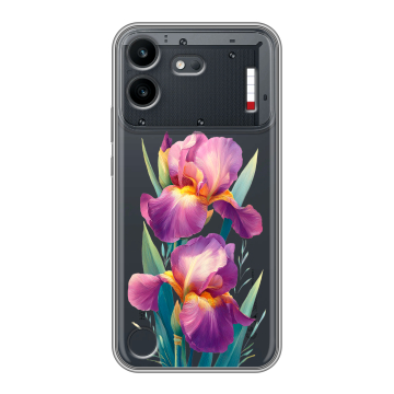 Силиконовый чехол на Nothing Phone (4b) с принтом Цветы орхидеи Силиконовый чехол на Nothing Phone (4b) с принтом Цветы орхидеи