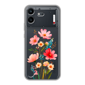 Силиконовый чехол на Nothing Phone (4b) с принтом Цветы Силиконовый чехол на Nothing Phone (4b) с принтом Цветы