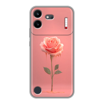 Силиконовый чехол на Nothing Phone (4b) с принтом Розовая роза Силиконовый чехол на Nothing Phone (4b) с принтом Розовая роза