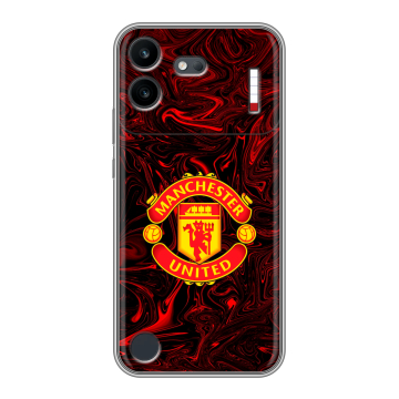 Силиконовый чехол на Nothing Phone (4b) с принтом Manchester United Силиконовый чехол на Nothing Phone (4b) с принтом Manchester United