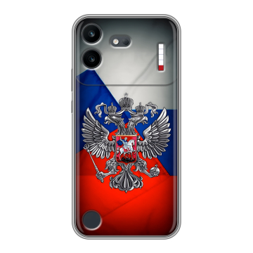 Силиконовый чехол на Nothing Phone (4b) с принтом Флаг России