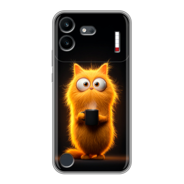 Силиконовый чехол на Nothing Phone (4b) с принтом Смешной кот