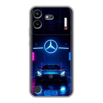 Силиконовый чехол на Nothing Phone (4b) с принтом Mercedes Мерседес