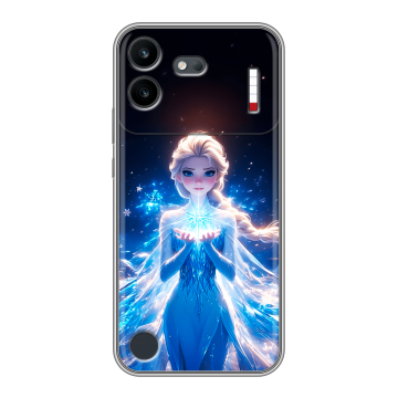 Силиконовый чехол на Nothing Phone (4b) с принтом Холодное сердце Frozen