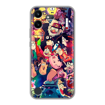 Силиконовый чехол на Nothing Phone (4b) с принтом Gravity Falls Гравити Фолз