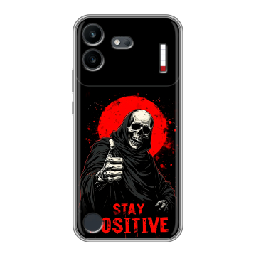 Силиконовый чехол на Nothing Phone (4b) с принтом смешной скелет Силиконовый чехол на Nothing Phone (4b) с принтом смешной скелет