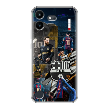 Силиконовый чехол на Nothing Phone (4b) с принтом Messi Barcelona