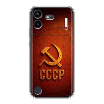 Силиконовый чехол на Nothing Phone (4b) с принтом Флаг Герб СССР