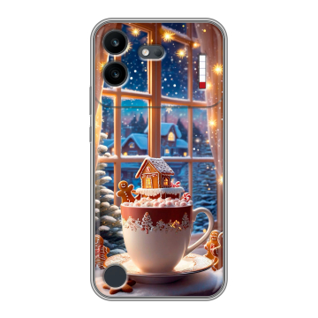 Силиконовый чехол на Nothing Phone (4b) с принтом Новый год Силиконовый чехол на Nothing Phone (4b) с принтом Новый год