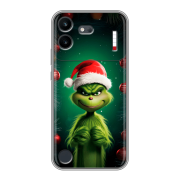 Силиконовый чехол на Nothing Phone (4b) с принтом Гринч Новый год Рождество Силиконовый чехол на Nothing Phone (4b) с принтом Гринч Новый год Рождество