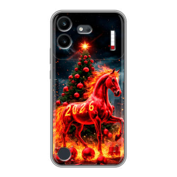 Силиконовый чехол на Nothing Phone (4b) с принтом Новый год Силиконовый чехол на Nothing Phone (4b) с принтом Новый год