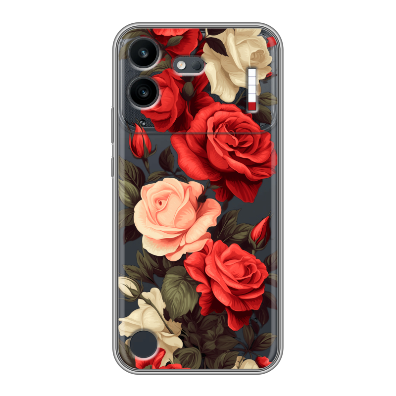 Силиконовый чехол на Nothing Phone (4b) с принтом Розы Силиконовый чехол на Nothing Phone (4b) с принтом Розы