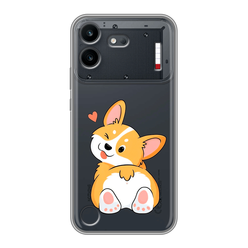 Силиконовый чехол на Nothing Phone (4b) с принтом Корги Силиконовый чехол на Nothing Phone (4b) с принтом Корги