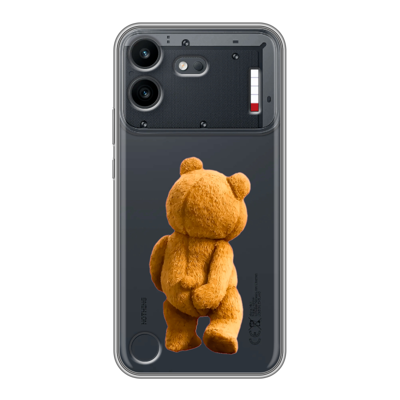 Силиконовый чехол на Nothing Phone (4b) с принтом Медведь Силиконовый чехол на Nothing Phone (4b) с принтом Медведь