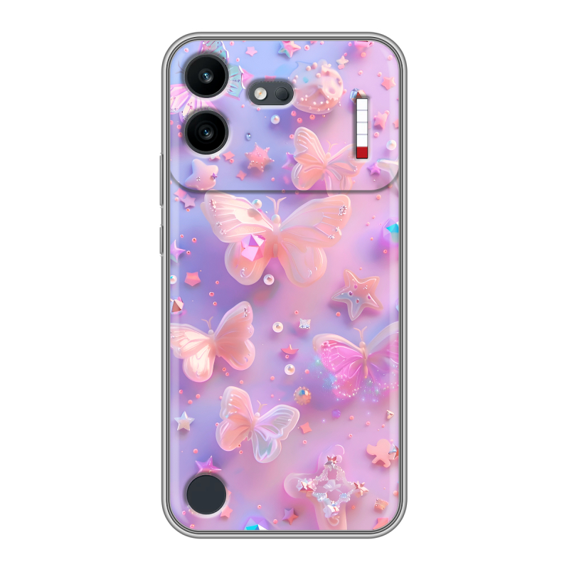 Силиконовый чехол на Nothing Phone (4b) с принтом Бабочки Силиконовый чехол на Nothing Phone (4b) с принтом Бабочки