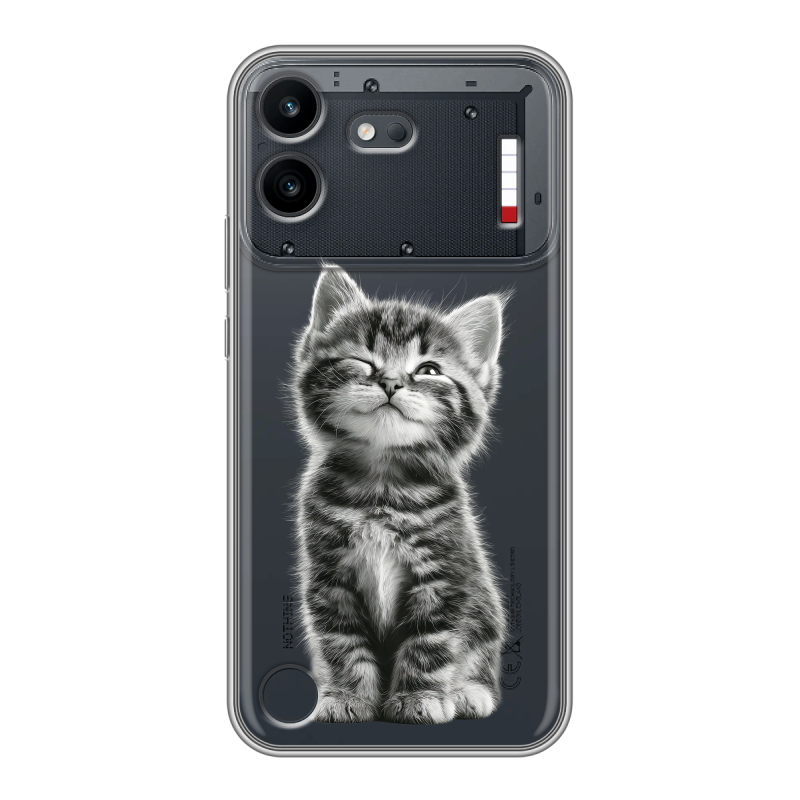 Силиконовый чехол на Nothing Phone (4b) с принтом Котенок Силиконовый чехол на Nothing Phone (4b) с принтом Котенок