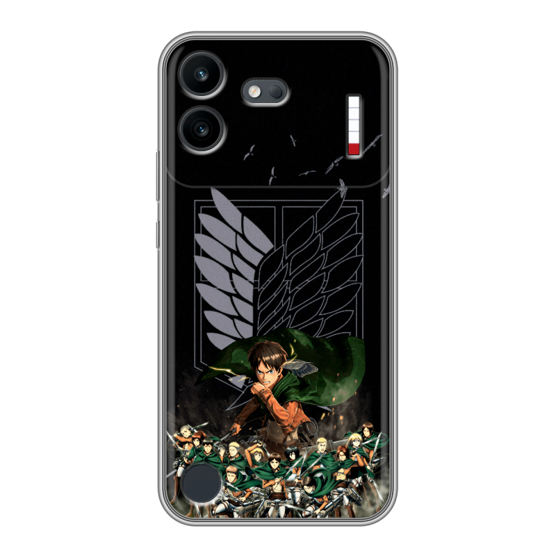 Силиконовый чехол на Nothing Phone (4b) с принтом Атака титанов Силиконовый чехол на Nothing Phone (4b) с принтом Атака титанов