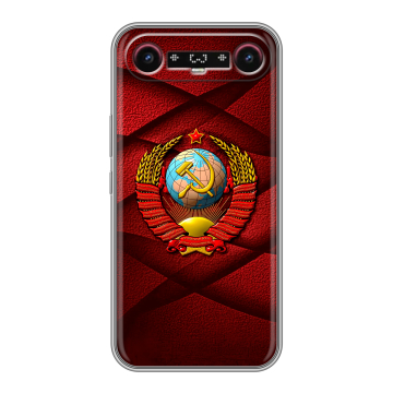 Силиконовый чехол на Tecno Camon Slim с принтом Герб СССР