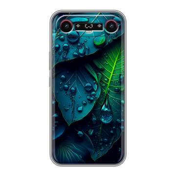 Силиконовый чехол на Tecno Camon Slim с принтом Листья Силиконовый чехол на Tecno Camon Slim с принтом Листья