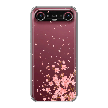 Силиконовый чехол на Tecno Camon Slim с принтом Ветка сакуры
