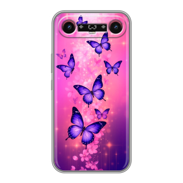 Силиконовый чехол на Tecno Camon Slim с принтом Бабочки