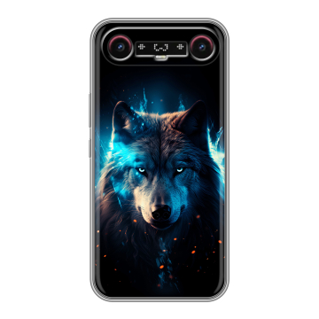 Силиконовый чехол на Tecno Camon Slim с принтом Волк ночной Силиконовый чехол на Tecno Camon Slim с принтом Волк ночной