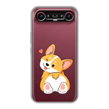 Силиконовый чехол на Tecno Camon Slim с принтом Корги