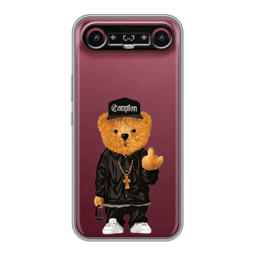 Силиконовый чехол на Tecno Camon Slim с принтом Плюшевый медведь