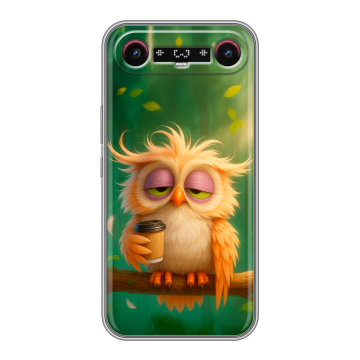 Силиконовый чехол на Tecno Camon Slim с принтом сова