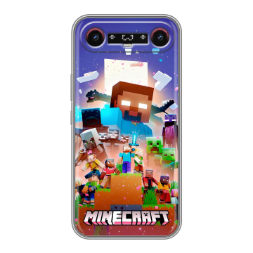 Силиконовый чехол на Tecno Camon Slim с принтом Майнкрафт Minecraft Силиконовый чехол на Tecno Camon Slim с принтом Майнкрафт Minecraft