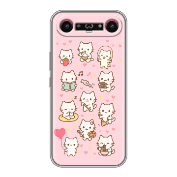 Силиконовый чехол на Tecno Camon Slim с принтом Hello Kitty Хелоу Кити