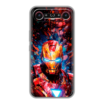 Силиконовый чехол на Tecno Camon Slim с принтом Железный человек Ironman