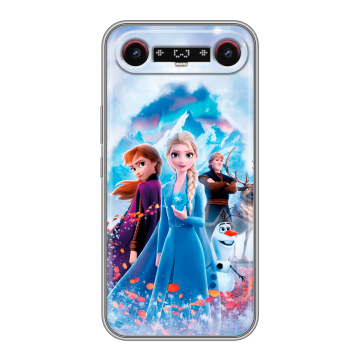 Силиконовый чехол на Tecno Camon Slim с принтом Холодное сердце Frozen