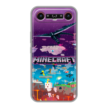 Силиконовый чехол на Tecno Camon Slim с принтом Майнкрафт Minecraft