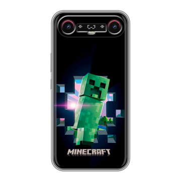 Силиконовый чехол на Tecno Camon Slim с принтом Майнкрафт Minecraft