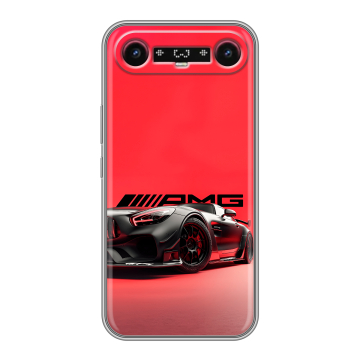 Силиконовый чехол на Tecno Camon Slim с принтом Мерседес Mercedes AMG