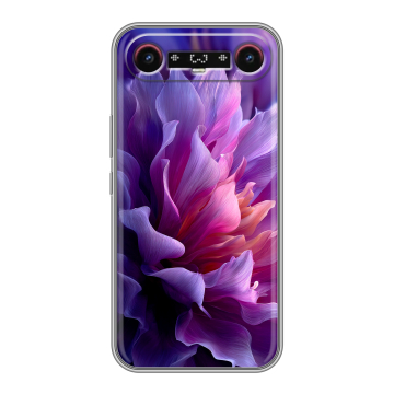 Силиконовый чехол на Tecno Camon Slim с принтом женский цветы