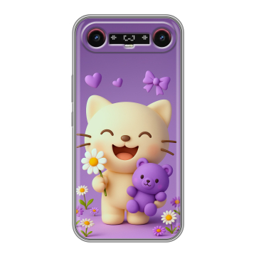 Силиконовый чехол на Tecno Camon Slim с принтом для девочек