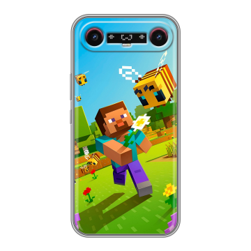 Силиконовый чехол на Tecno Camon Slim с принтом Майнкрафт Minecraft Силиконовый чехол на Tecno Camon Slim с принтом Майнкрафт Minecraft
