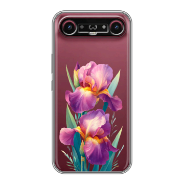 Силиконовый чехол на Tecno Camon Slim с принтом Цветы орхидеи