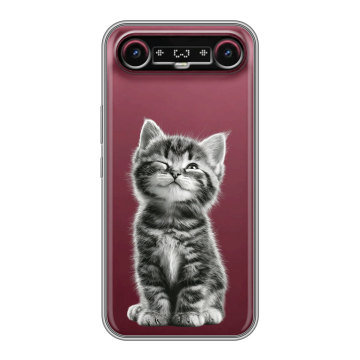 Силиконовый чехол на Tecno Camon Slim с принтом Котенок