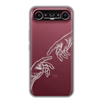 Силиконовый чехол на Tecno Camon Slim с принтом Сотворение мира