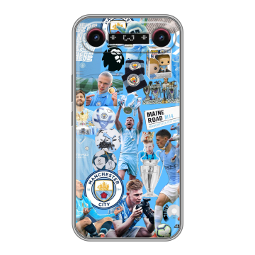 Силиконовый чехол на Tecno Camon Slim с принтом Man City Манчестер Сити