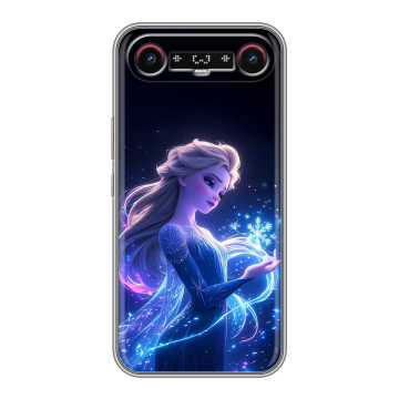 Силиконовый чехол на Tecno Camon Slim с принтом Холодное сердце Frozen