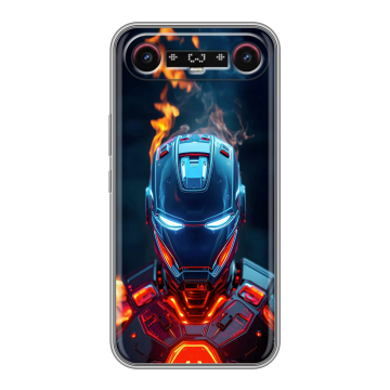 Силиконовый чехол на Tecno Camon Slim с принтом IronMan Железный человек