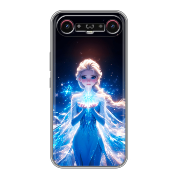 Силиконовый чехол на Tecno Camon Slim с принтом Холодное сердце Frozen