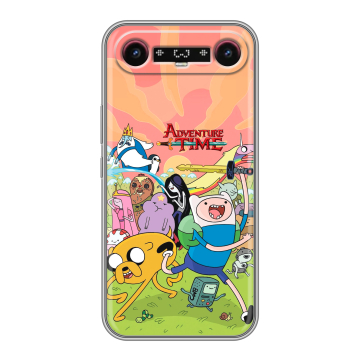 Силиконовый чехол на Tecno Camon Slim с принтом Adventure time Время приключений